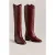 White Stuff Izzy Leather Knee High Boot Dark Red