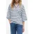 Tommy Hilfiger Oversized Fit Stripe Polo Shirt Multi Breezy Blue/ecru/black