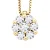 Diamonds kraag Solitaire 0,35 Cts Serti illusie 1,25 Cts Yellow Gold