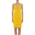 Moschino Enver Satin Heart Buttons Dress Yellow