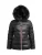 JACK1T Outdoorjas ‘ R4D Tricolore Puffer Racer Lux mit Fell ‘  zwart
