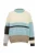 Jalene Trui  turquoise / bruin / zwart / offwhite