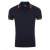 SOLS Heren Pasadena getipt korte mouw Pique Polo Shirt (Franse marine/Neon Orange)