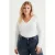 WE Fashion Curve longsleeve met katoen wit