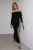 TRENDYOLMİLLA Dames Zwart Effen Maxi Lang Stijlvol/Avond Bodycon Jurken