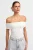 Off-Shoulder Rimpel Bodycon Top