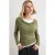TRENDYOLMİLLA Dames Kaki Colorblock Lang Getailleerd Blouses