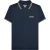 Lambretta Heren Poloshirt met Tip (Marine/Cinder)
