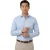 Profuomo Blauw two ply twill overhemd strijkvrij