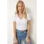V-hals Geribbelde Croptop