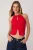 TRENDYOLMİLLA Dames Rood Effen Lang Getailleerd Blouses