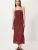 Happiness İstanbul Zomerjurk  donkergroen / bordeaux / lichtrood / wit