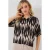 Patroon Cropped Shirt met Knopenclosure