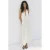Mango halter midi jurk met stippen – wit