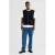 Resteröds gebreid vest met wol – donkerblauw