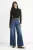 Blauwe jeans met middelhoge taille en wijde pijpen