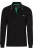 TRIGEMA Poloshirt lange mouw zwart, Effen