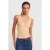Mouwloze Kanten Geribde V-hals Blouse