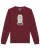 Watapparel Sweatshirt ‘ Lama ‘  gemengde kleuren / bourgogne