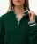 Gebreide Kabeltrui met Halve Rits in Slimfit Green