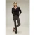 Street One Dames Slim fit broek met coating in Bruin