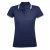 SOLS Dames/dames Pasadena getipt korte mouw Pique Polo Shirt (Franse marine / Wit)