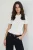 TRENDYOLMİLLA Dames Ecru Effen Kort Getailleerd Blouses