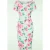 Topvintage exclusive ~ Sweet Peony pencil jurk in mint en roze