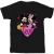 Disney Heren Love Mickey & Minnie Mouse Harten Katoenen T-Shirt (Zwart)
