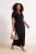 Trendyol Curve Dames Zwart Effen Maxi Kort Recht Grote maten Jurk