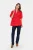 Blouse met korte mouwen Regular fit Flame Scarlet red