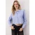 TRENDYOLMİLLA Dames Blauw Effen Lang Boxy Overhemden
