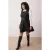 Trendyol Curve Dames Zwart Colorblock Kort / Mini Lang Casual Skater Grote maten Jurk