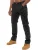 Enzo Heren Denim Jeans Rechte Pijpen – Zwart Gecoat