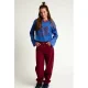 LOOXS 10sixteen 10sixteen colour barrel jeans met borduursels – donkerrood