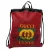 Gucci Web-logo geprinte rugzak met trekkoord in rode leer