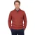 NZA overhemd half-zip rood effen wol