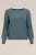 WE Fashion – Dames gebreide trui – Curve – Regular fit – Grijsgroen –   Plus Size
