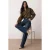 TRENDYOLMİLLA Dames Donkerblauw Effen Wijde pijp Hoge taille Jeans