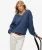 Oversized V-hals Trui Blue