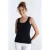 Cup of Joe Denim mouwloze top – zwart