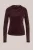 WE Fashion – Dames jersey top met structuur en plooidetail – Aubergine –