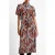 French Connection Felicity Lizzy Ss Tie Wst Dres Flame Orange Multi