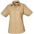 Premier Dames/Dames Popeline Blouse met Korte Mouwen (Khaki)
