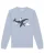 Watapparel Sweatshirt ‘ Spacewhale ‘  blauw / wit