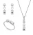 Orphelia ‘Madelyn’ Dames 925 Sterling Zilveren Set: Ketting + Oorbellen + Ring – Zilver SET-7583