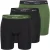 Phil & Co Boxershorts heren met lange pijpen boxer briefs 3-pack zwart / groen