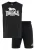 LONSDALE Joggingpak ‘Allanton’  zwart / wit