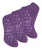 3 Paar Multiverpakking Dames Enkelpantoffelsokken | Heat Holders | Fleece laag uitgesneden pluizige damessokken met grijpers – Lila