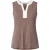 Mouwloze top met contrasterende halslijn en een strak silhouet